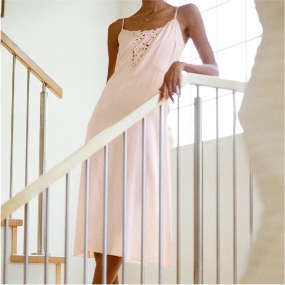 Doen 100% silk Evon dress in pearl pink NWT - Picture 1 of 6